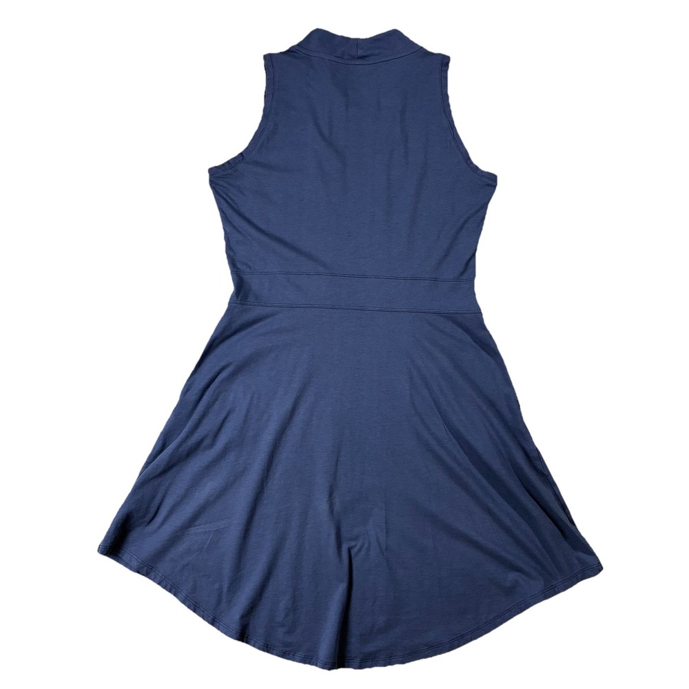 Toad & Co Summer Dance Sleeveless Dress Organic Cotton Blue Women's M Granola - Picture 12 of 12